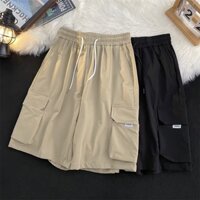 Quần Short Trơn Có Túi Unisex Form Rộng Quần đùI Nam Hàn Quốc Quần Short Nam