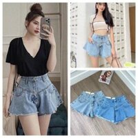 Quần Short Xẻ Gấu, Quần Short Bò Jean Ống Rộng Siêu Hot