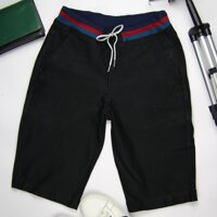 QUẦN SHORTS KAKI NAM LƯNG THUN - Đen - 29