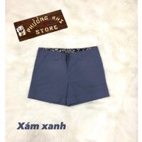 Quần Shorts Kaki Thun Màu Xám Xanh / Quần Shorts Kaki Basic