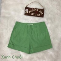 QUẦN SHORTS LINEN MÀU XANH CHUỐI