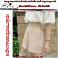 Quần shorts lưng cao nữ dây kéo vàng sang chảnh mẫu mới thời trang 2020 [Hoàn Xu]