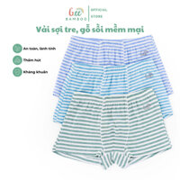Quần sịp bé trai chun nhỏ kẻ ,Set 3 quần lót, quần sịp bé trai vải sợi tre gỗ sồi đẹp lắm các mẹ ơi size 10-50kg