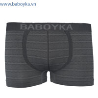 Quần Sịp Đùi Nam Dệt Liền Thân Baboyka, Siêu Thấm Hút Họa Tiết Độc Đáo. - XL - Ghi đậm