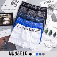 Quần sịp xì đùi nam cao cấp quần lót nam boxer Munafie đùi co giãn 4 chiều NL090 - Giao màu ngẫu nhiên,Freesize 55 - 80kg