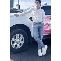 Quần Skinny Jean Bò Nam Màu Xanh Trơn Đơn Giản Năng Động Bảnh Trai, From Chuẩn