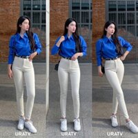 Quần skinny jeans nữ 9 tấc lưng cao AS260 URATV