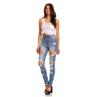 Quần Skinny Nữ Lỗ Quần Jeans Rách Thời Trang Mới Quần Nữ Bạn Trai Lớn Lỗ Denim Biker Jean Nữ Quần Bút Chì