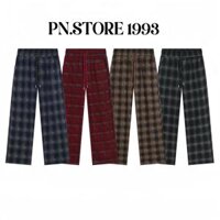 Quần Sọc Caro Ống Rộng Nam Nữ PN.Store1993 Vải Dạ Nhung Dầy Dặn, Cá Tính Thời Trang