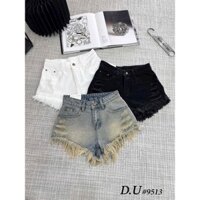 Quần sooc bò jean rách 1 khuy hot hit 9513 hàng QC