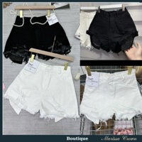 QUẦN SOOC BÒ NỮ ĐÍNH ĐÁ TÚI TRẺ TRUNG-QUẦN ĐÙI JEAN PHỐI RÁCH TÔN DÁNG CÁ TÍNH.