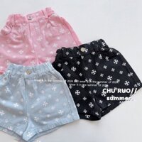 Quần sooc cho bé gái phong cách Hàn Quốc chất cotton mềm mát - Thời trang mùa hè cho bé