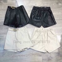 Quần sooc da nữ