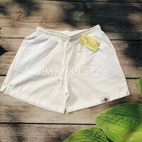 Quần sooc đũi nữ - mịn mát trẻ trung freesize<60kg - Trắng