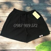 Quần sooc đũi nữ - mịn mát trẻ trung freesize<60kg - Đen