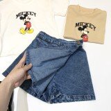 quần sooc giả váy jean cho bé gái