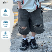 Quần Soóc Jean Bò Mềm Phong Cách Hàn Cho Bé Trai Từ 4 Tuổi Đến 10 Tuổi [QST24_10]