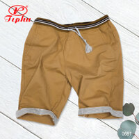 Quần sọt nam big size, short kaki form rộng, dáng thể thao, lai lật cá tính, lưng bo thun thoải mái, hiệu Amazing - Cafe sữa 0681 - 37 82-84kg