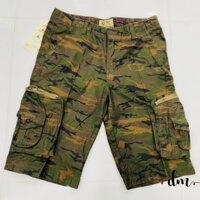 Quần Sọt Nam Túi Hộp Màu Lính Quần Short Kaki Trung Niên Cao Cấp