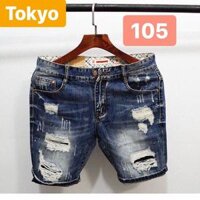 QUẦN SỌT SHORT LỬNG JEAN NAM CHẤT BÒ XANH WASH VẢI ĐEN SHINICHI TK-105 TOKYO FASHION [bonus]