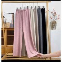 Quần suông len tăm mịn ống rộng siêu hot, Quần dài ống rộng chất len tăm nhiều màu siêu xinh