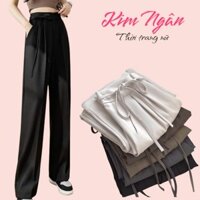 Quần Suông Nữ Kiểu Dáng Ống Rộng,Thắt Nơ Trang Trí, Vải Ruby Cao Cấp Siêu Hot,Đủ Size 40Kg Đến 60Kg
