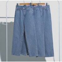 QUẦN SUÔNG NỮ MK MÀU XANH NHẠT VẢI JEANS CO GIÃN MỊN KHÔNG XÙ