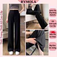 Quần Suông Nữ Ống Rộng Có Bigsize Cạp Cao Rymola, Phong Cách Công Sở Hàn Quốc, Quần Tây Nữ Dáng Suông Chất Vải Cao Cấp