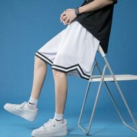 Quần tập bóng rổ thể thao dáng rộng và thông thường Quần short cắt đá ống rộng hợp thời trang dành cho nam