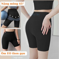 Quần Tập Gym Nữ Yoga Legging Đùi Ngắn FITTY, Đồ Tập Gym Nữ Cạp Cao Chống Lộ Che Bụng Nâng Mông Tôn Dáng S22