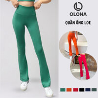 Quần tập gym nữ, Yoga Nữ dài ống loe cá tính,thể thao nữ cao cấp nâng mông siêu co dãn, thoáng khí OLONA S7