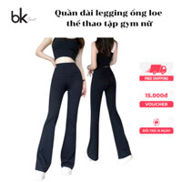 Quần Tập Gym Nữ Yoga Ống Loe Legging Cạp Cao Nâng Mông Tôn Dáng Dài QDW218
