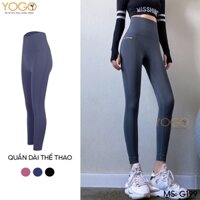 Quần tập gym yoga legging nữ cạp cao vải 2 lớp nâng v3 tôn dáng cao cấp YOGO G199