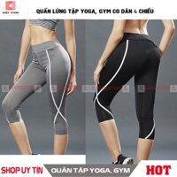 Quần tập gym yoga lửng co dãn 4 chiều nữ/ Khói Store - k106