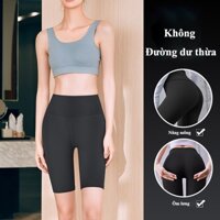 Quần tập gym yoga lửng STGE, Quần legging nữ nâng mông lưng cạp cao vải thun dày dặn