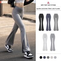 Quần tập gym yoga nữ Fitme Flow ống loe cạp cao, thiết kế nâng mông tôn dáng QDOL