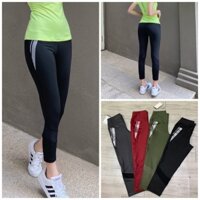 Quần Tập Gym Yoga Nữ - Quần Lửng 9 Tấc Phối Lưới IN