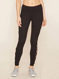 Quần Tập Legging Nữ FOREVER21 ACTIVE CRISSCROSS-SIDE - SIZE S - S