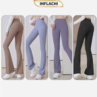 Quần tập yoga INFLACHI tập gym nữ ống bát Quảng Châu co giãn vải mịn tôn dáng cao cấp JYMK025 T3T2 Pickleball