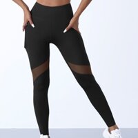 Quần tập Yoga nối lưới giảm béo SUPERFLOWER có nâng mông và eo cao dành cho nữ