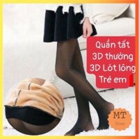 Quần tất 3D lót lông trẻ em dầy ấm siêu bền cho bé từ 3 4 5 6 7 8 9 10 11 12 tuổi