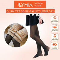 Quần tất 3D trẻ em bé gái có lót lông nhung cao cấp giữ nhiệt size từ 3 -12 tuổi TE06