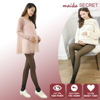 Quần tất bầu 3D 6S lót nỉ chất mềm mịn - Quần legging bầu giữ nhiệt siêu ấm