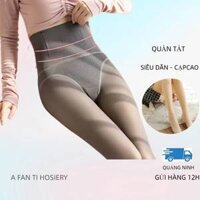 Quần Tất  Che khuyết điểm Nữ Tiếp Viên Xương Cá Cạp Cao Thu Đông Lót Nhung Dày Dặn Quần Legging