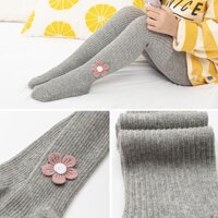 Quần Tất Dày Hở Đáy Màu Trắng Thời Trang Xuân Thu Cho Bé Gái