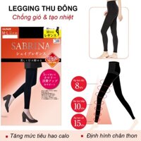 Quần tất không bàn chân kiểu legging chống gió giữ nhiệt tăng mức tiêu hao calo định hình chân thon của SABRINA Nhật Bản