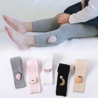 Quần tất LEN TĂM không bàn HOA QUA cho bé gái 6 tháng-3tuổi