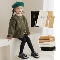 Quần Tất lót lông cho bé siêu ấm dày dặn co giãn cạp cao màu đen trắng da quần tất da chân