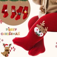 Quần tất, quần legging liền bàn Noel Giáng Sinh co giãn 4 chiều cho bé trai bé gái Panda Korea