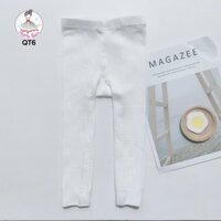 Quần tất trắng bo chân chất thun co giãn tốt